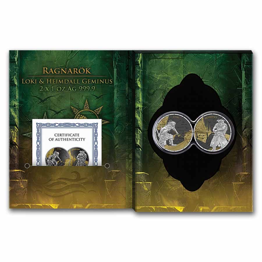 2025 Germania Ragnarok: Loki & Heimdall Geminus 2x1 oz Silver BU