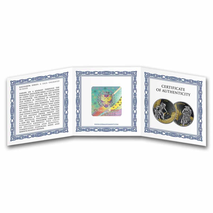 2025 Germania Ragnarok: Loki & Heimdall Geminus 2x1 oz Silver BU