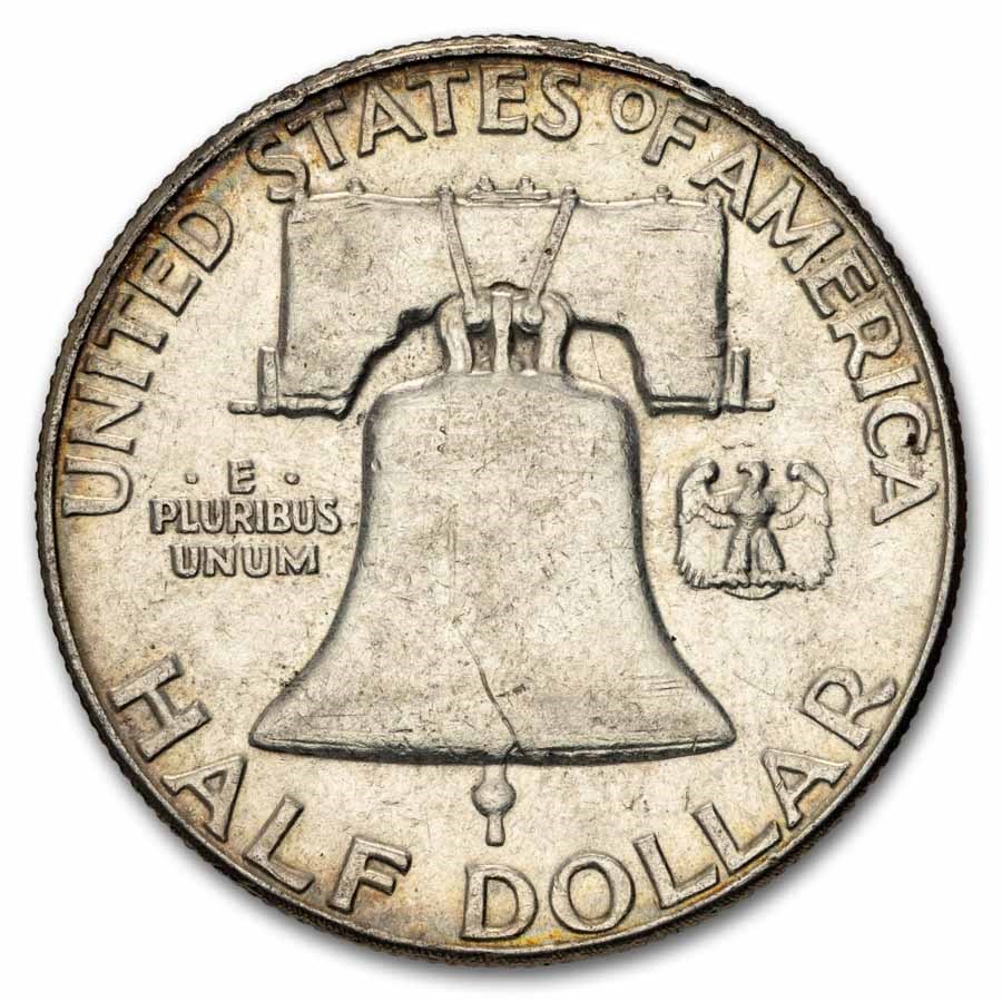 1962 Franklin Half Dollar 20-Coin Roll Avg Circ