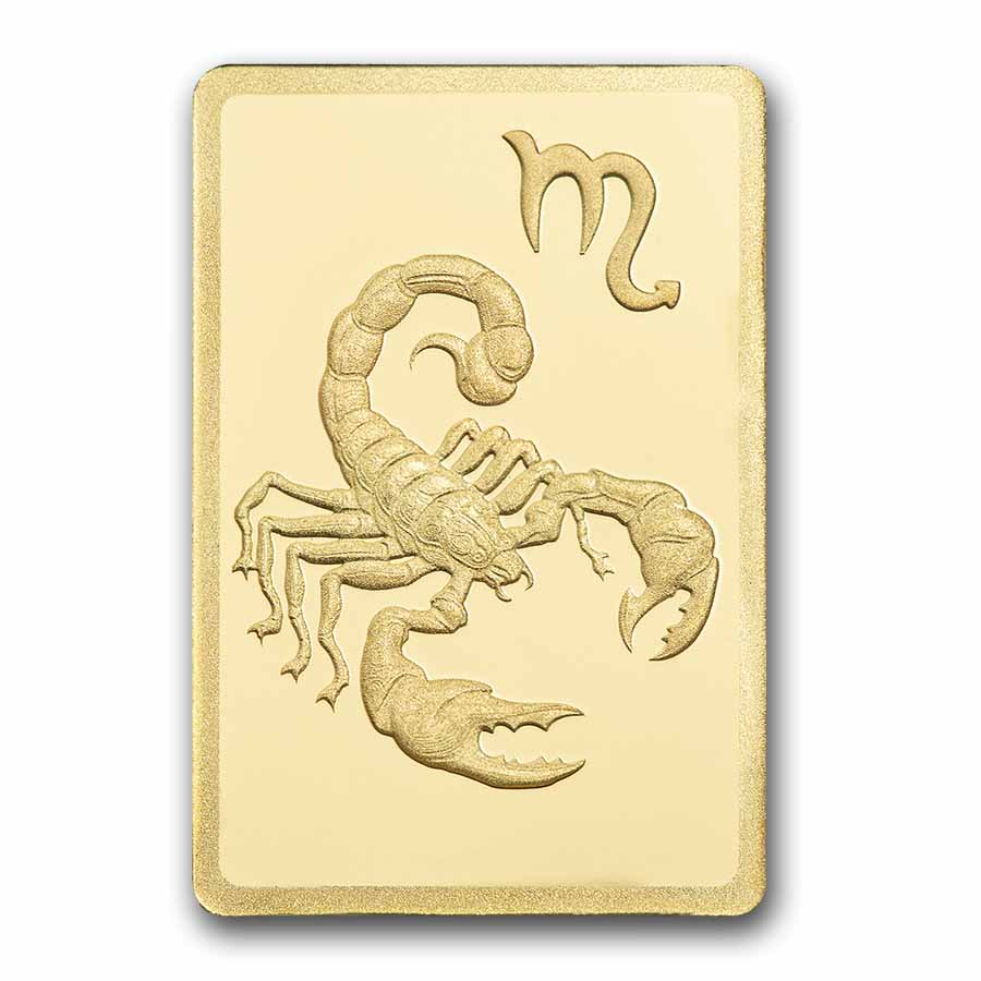 1/2 gram Gold Bar - PAMP Suisse Zodiacs: Scorpio