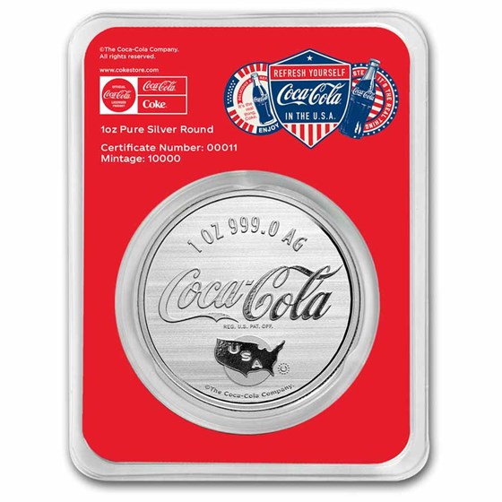 Coca-Cola® 1 oz Silver Colorized Americana (in TEP)