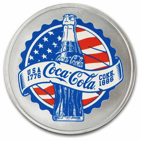 Coca-Cola® 1 oz Silver Colorized Americana (in TEP)