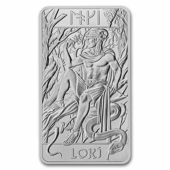 10 oz Silver Bar - The Royal Mint &amp; Germania Mint Norse Gods:Loki