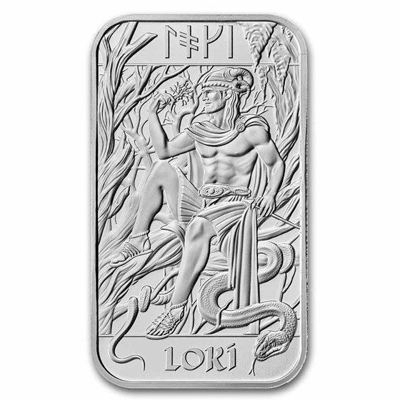 1 oz Silver Bar - The Royal Mint &amp; Germania Mint Norse Gods: Loki