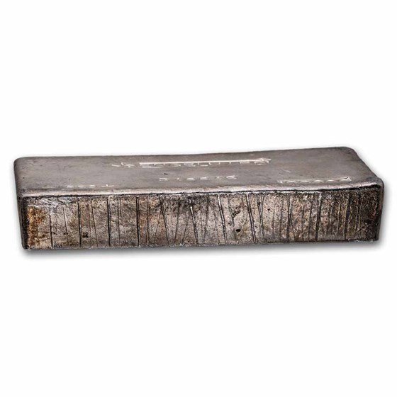 100 oz Silver Bar - Engelhard (4th Series, Bull Logo, Waffle Rev)