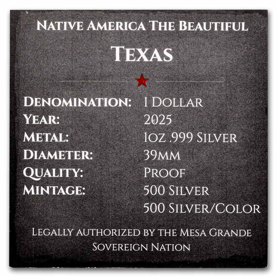 2025 1 oz Ag NATB Texas San Antonio Missions Nat'l Park (Color)