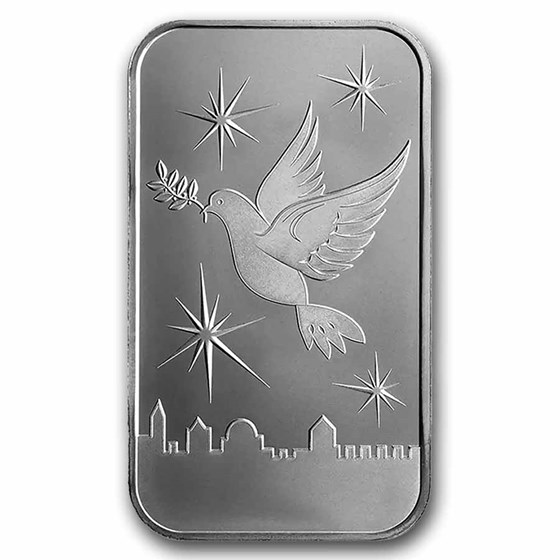 1/2 oz Silver Bar - Holy Land Mint (Dove of Peace)