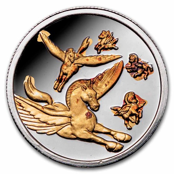 1 oz Silver Round - Disney's Fantasia 50th Ann 22K (7 Coin Set)