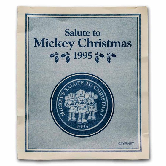 1 oz Silver Round - 1995 Salute to Mickey Christmas (Box &amp;COA)