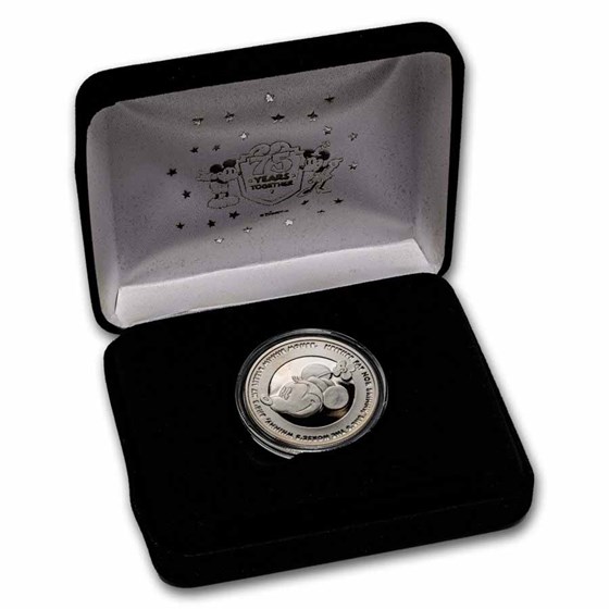 1 oz Silver Round - 2003 Minnie Mouse 75th Ann (Box &amp; COA)