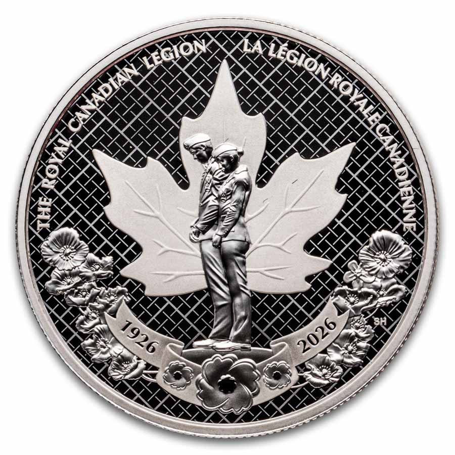 2026 RCM Ag Pf Dollar 100th Anniv. of The Royal Canadian Legion