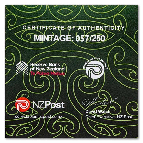 2026 New Zealand 2 oz Silver Colorized Dwelling Taniwha: Forest