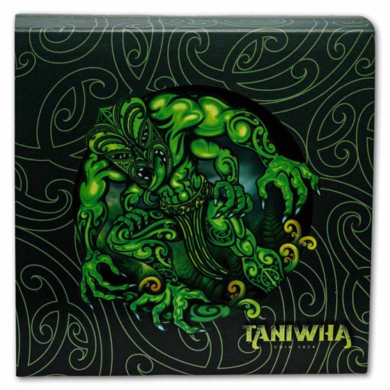2026 New Zealand 2 oz Silver Colorized Dwelling Taniwha: Forest