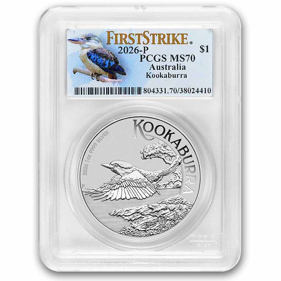 2026 Australia 1 oz Silver Kookaburra MS-70 PCGS (FS, Kook Label)