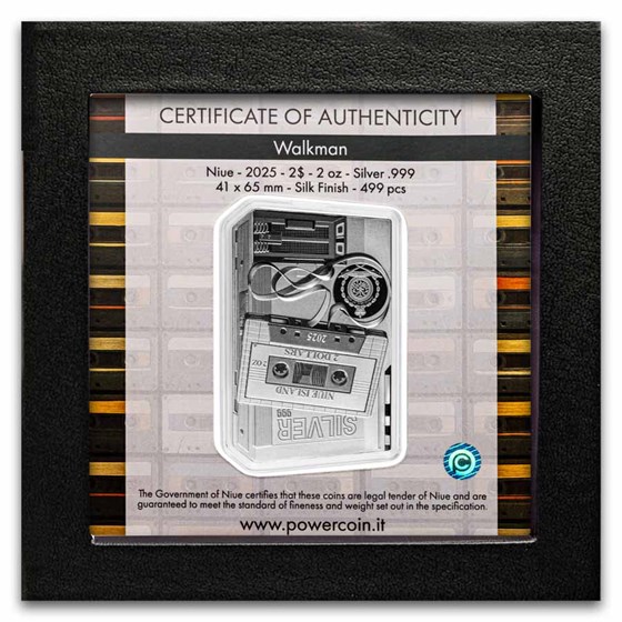 2025 Niue 2 oz Silver TechStalgic; Walkman (w/ Box &amp; COA)