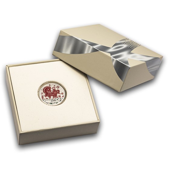 2026 China 15 gram Platinum Lunar Horse Colorized (w/ Box &amp; COA)