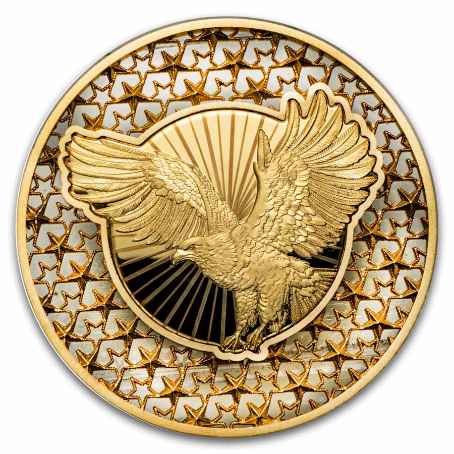 2026 Solomon Islands 2 oz Silver Gilded Filigree American Eagle