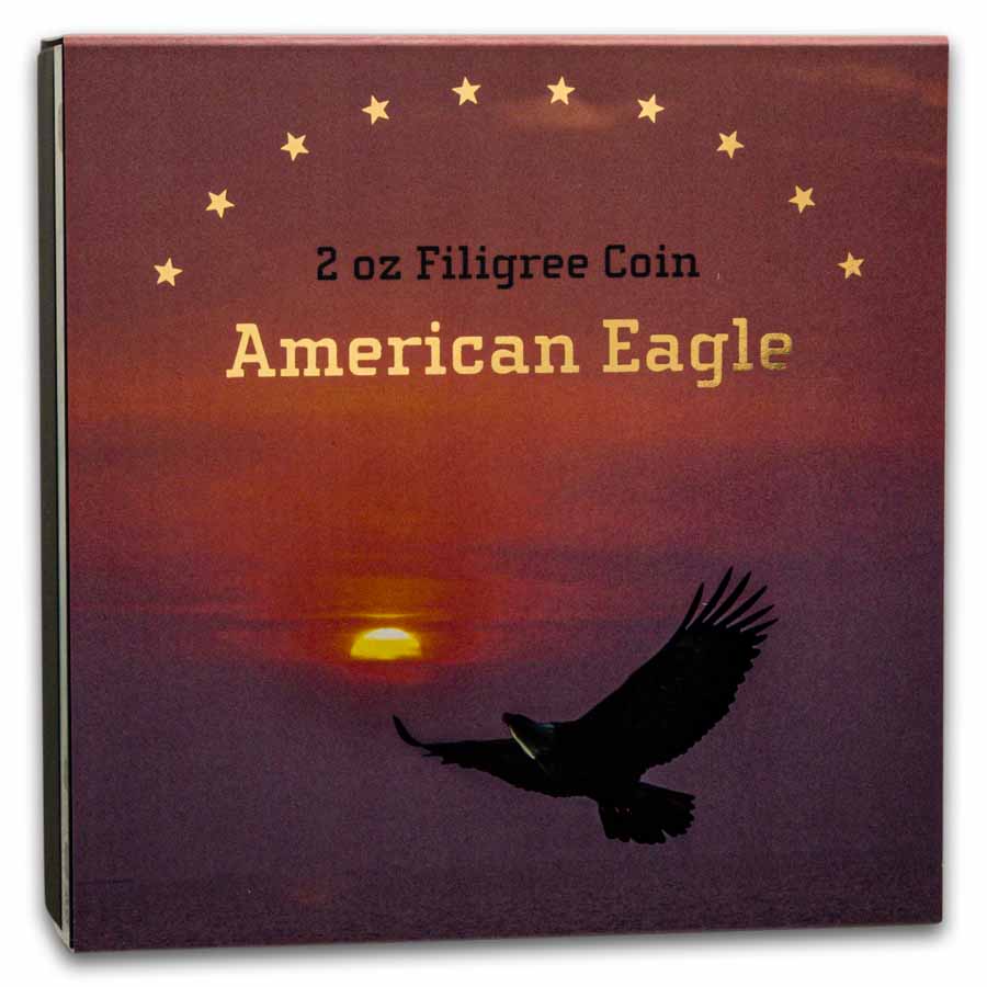 2026 Solomon Islands 2 oz Silver Gilded Filigree American Eagle