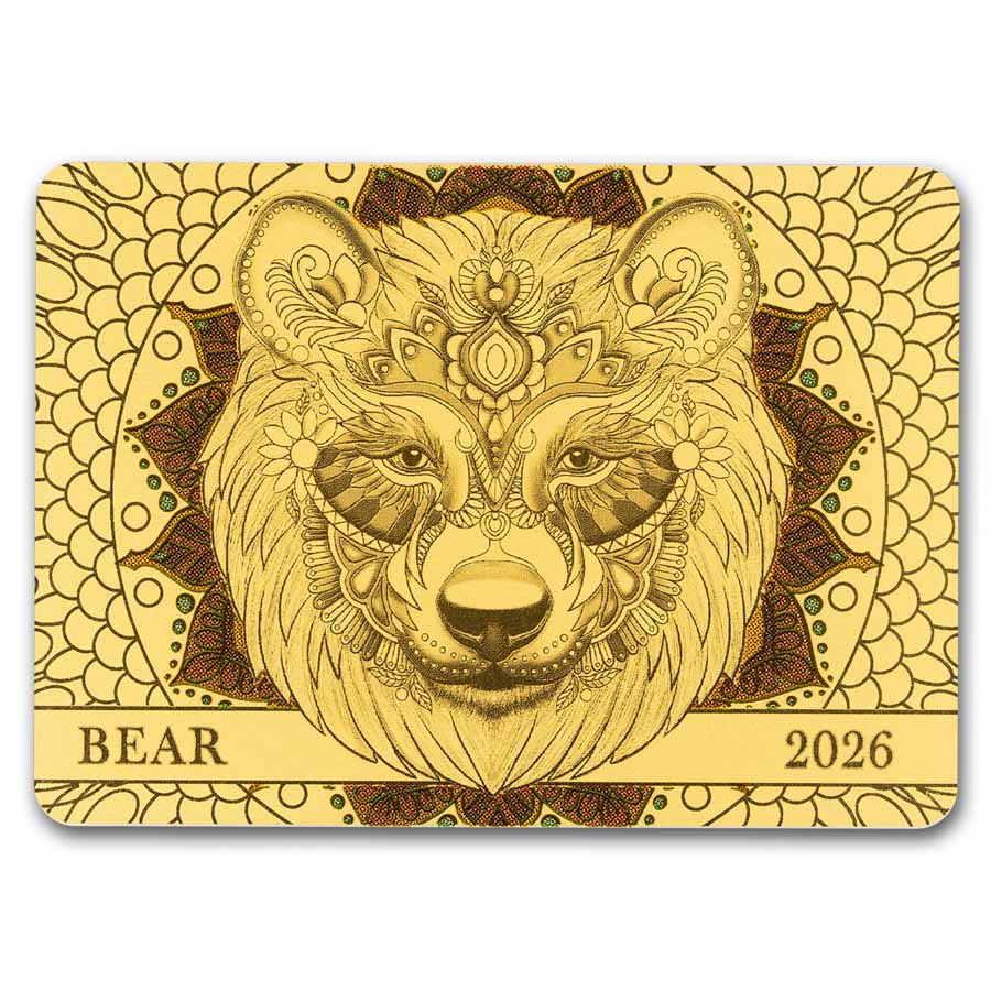 2026 Samoa 1/200 oz Gold Spirit Animals Collection: Bear