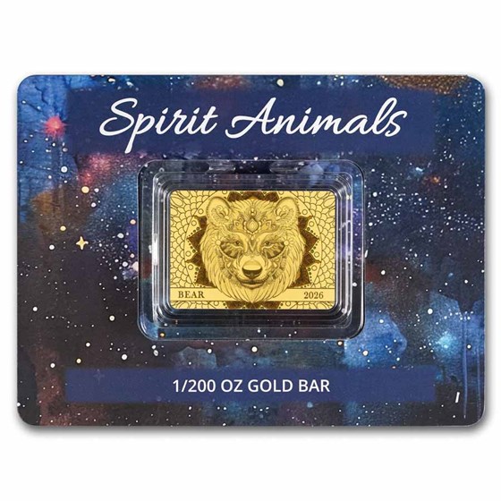 2026 Samoa 1/200 oz Gold Spirit Animals Collection: Bear