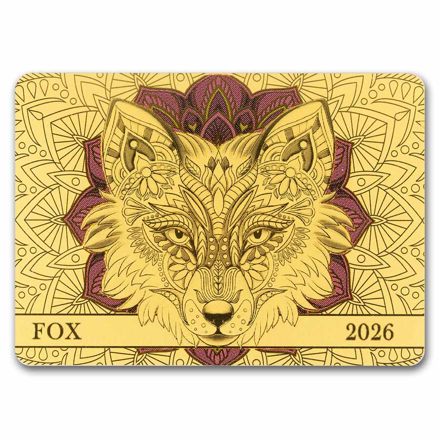 2026 Samoa 1/200 oz Gold Spirit Animals Collection: Fox