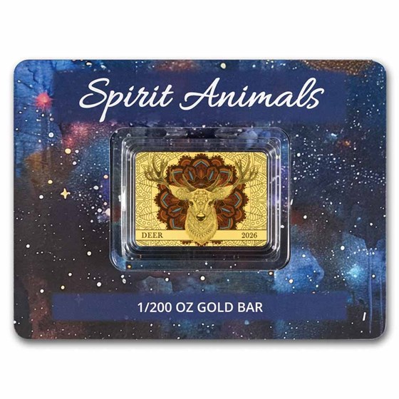 2026 Samoa 1/200 oz Gold Spirit Animals Collection: Deer