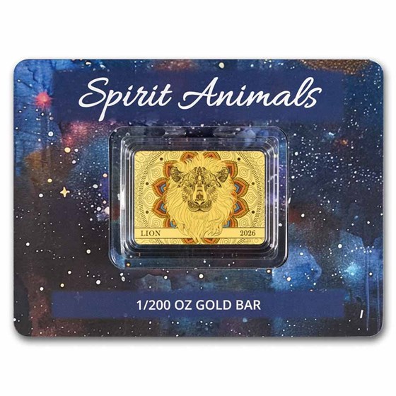 2026 Samoa 1/200 oz Gold Spirit Animals Collection: Lion