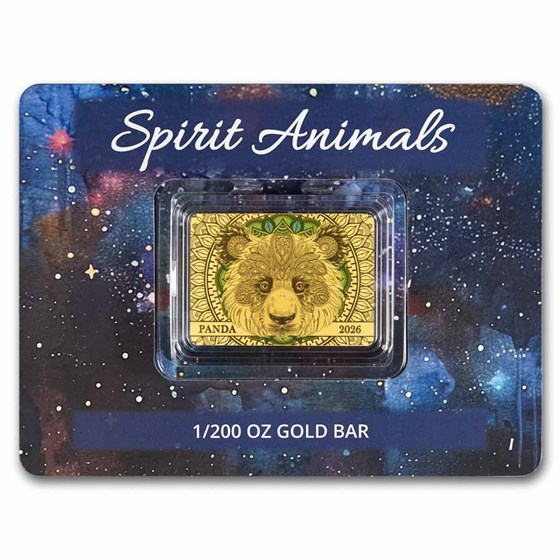 2026 Samoa 1/200 oz Gold Spirit Animals Collection: Panda