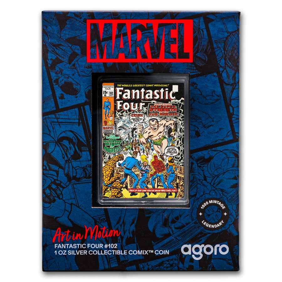 2026 Niue 1 oz Silver $2 Marvel COMIX: Fantastic Four #102 Cover
