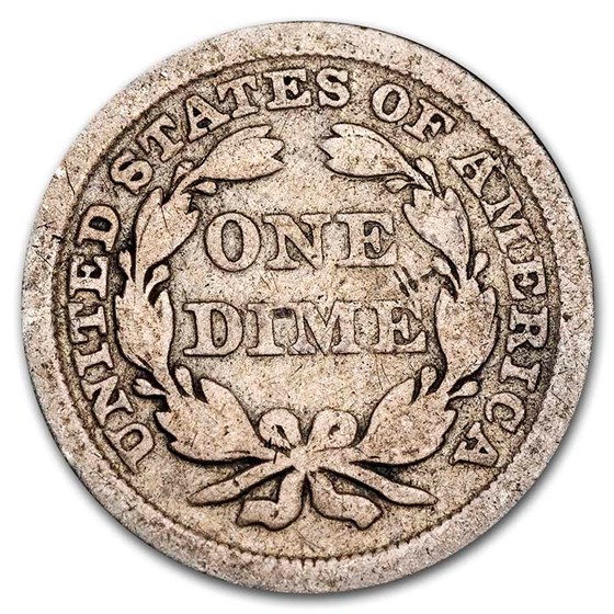 1857 Liberty Seated Dime VG