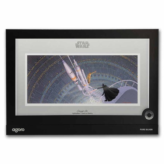 2026 Niue 1 oz Silver $2 Star Wars Art: Lightsaber Duel on Gantry