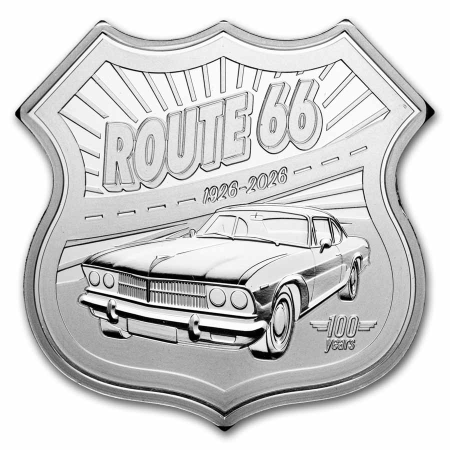 1 oz Silver Shield - Route 66 100th Anniversary