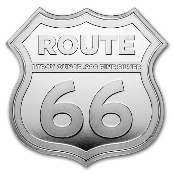 1 oz Silver Shield - Route 66 100th Anniversary