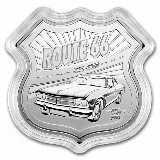1 oz Silver Shield - Route 66 100th Anniversary
