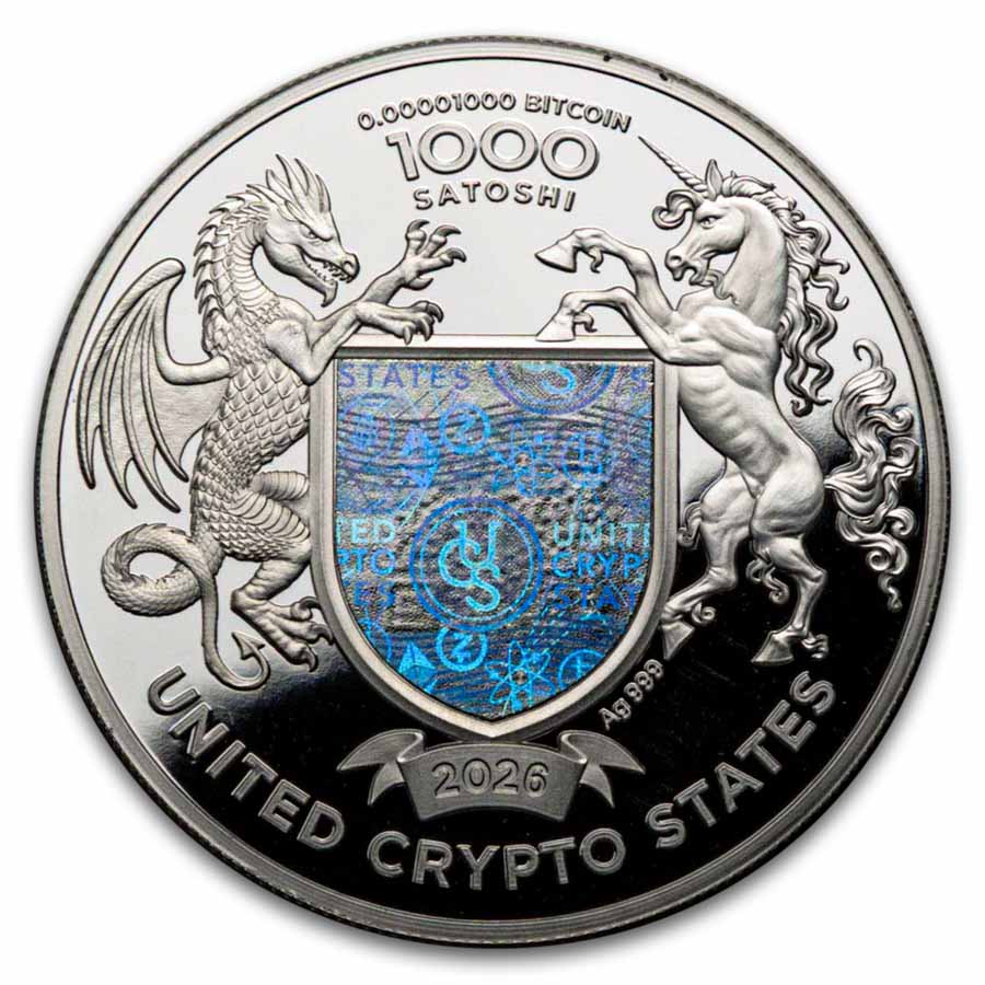 2026 Binary Eagle United Crypto States 1 oz Proof Silver