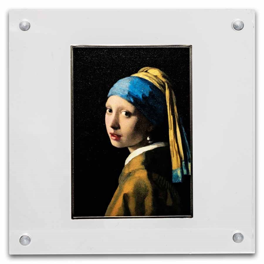 2026 Cameroon 1 oz Silver Girl with a Pearl Earring (Box & COA)