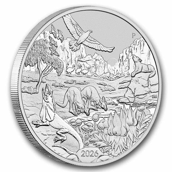 2026 Australia 1 oz Silver Wonders of Australia- The Outback BU