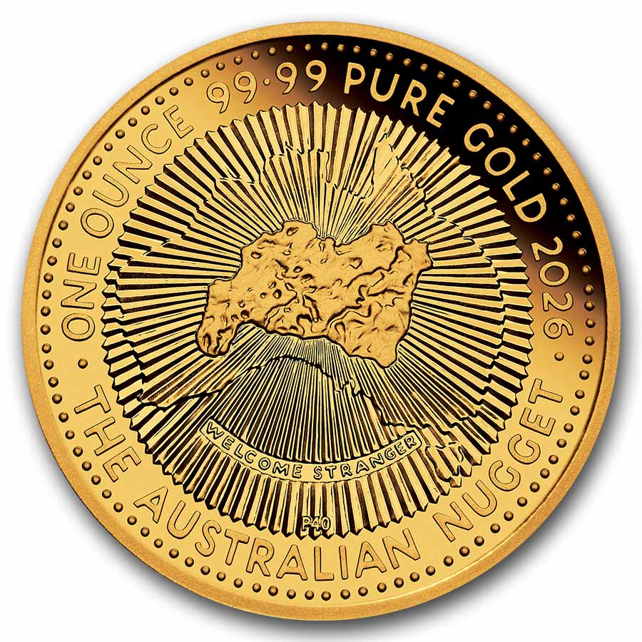 2026 Australia 1 oz Gold 40th Anniversary of The Gold Nugget PF
