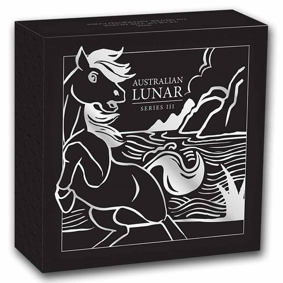 2026 Australia 2 oz Silver Year of the Horse Antiqued