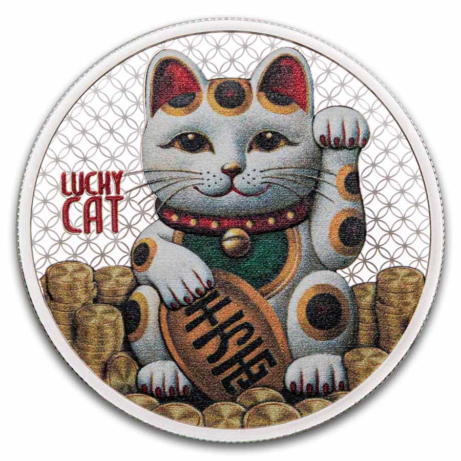 2026 Samoa 1 /2 oz Silver Lucky Coin: Maneki Neko (w/ Box & COA)