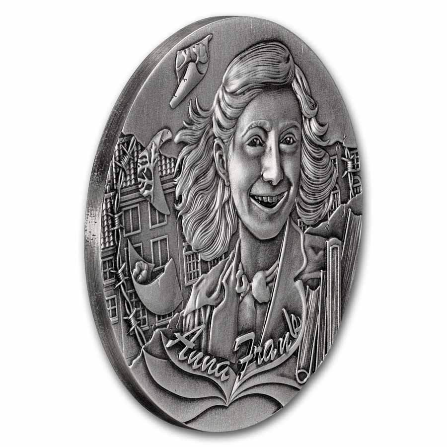 2025 Niue 1 oz Silver Antique Anne Frank (w/ Box & COA)