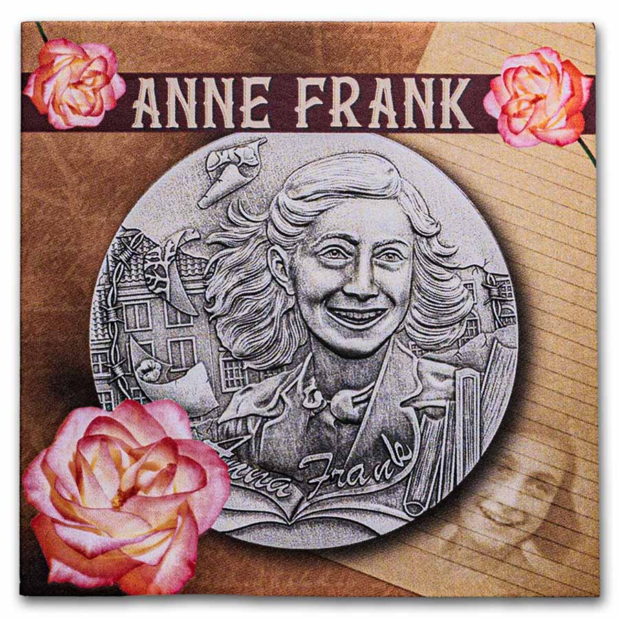 2025 Niue 1 oz Silver Antique Anne Frank (w/ Box & COA)