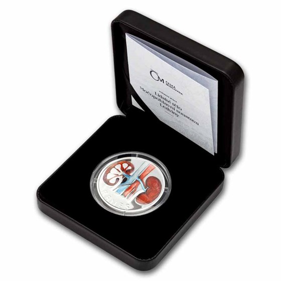 2025 Niue 1 oz Silver Proof Colorized Human Body - Kidneys