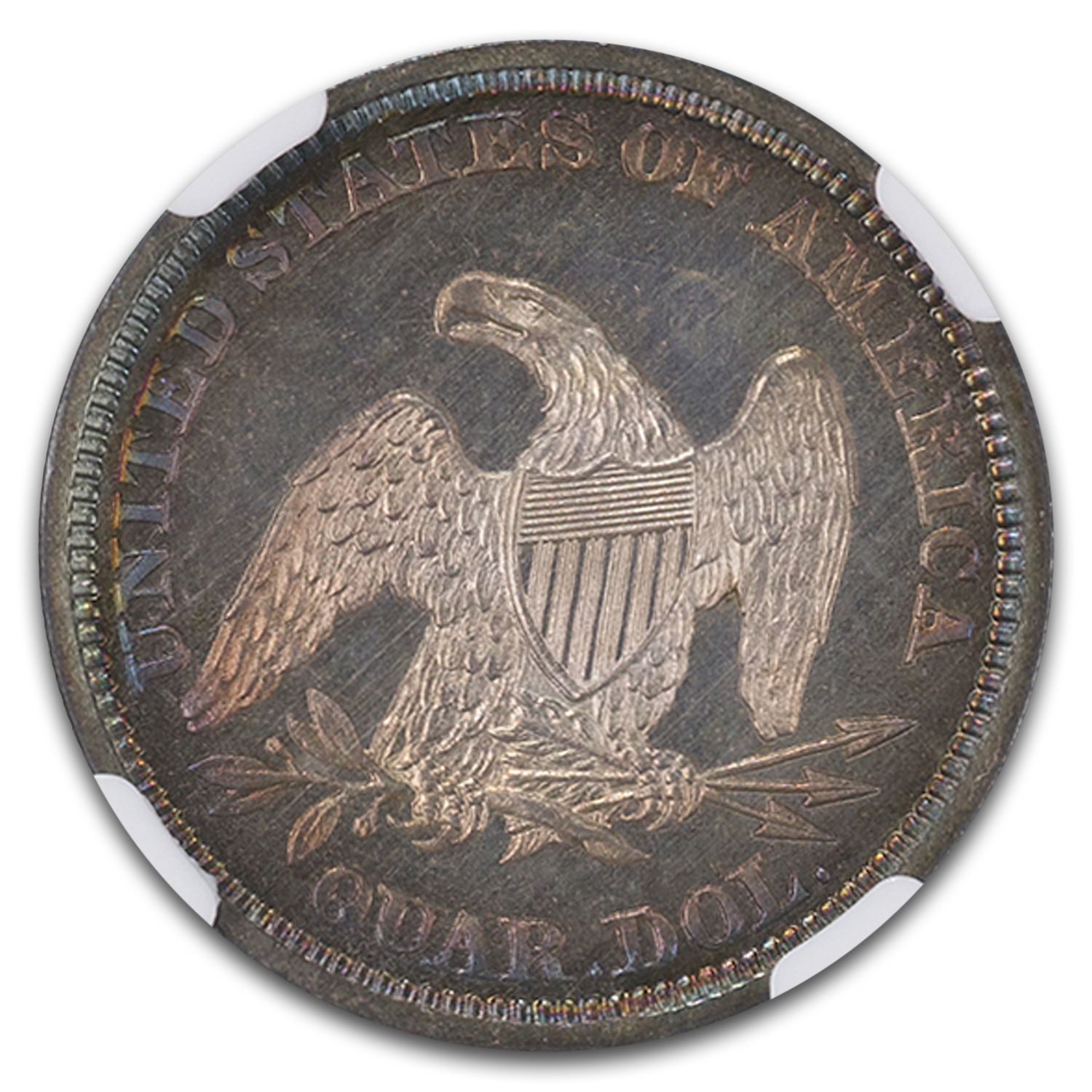 1862 Liberty Seated Quarter PF-68* Cameo NGC (Toned)