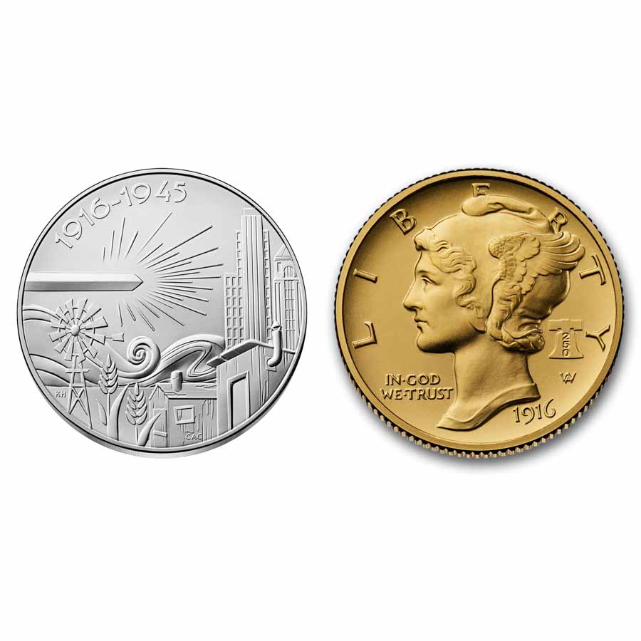 2026 Best of the Mint Gold Mercury Coin & Silver Medal Set (OGP)