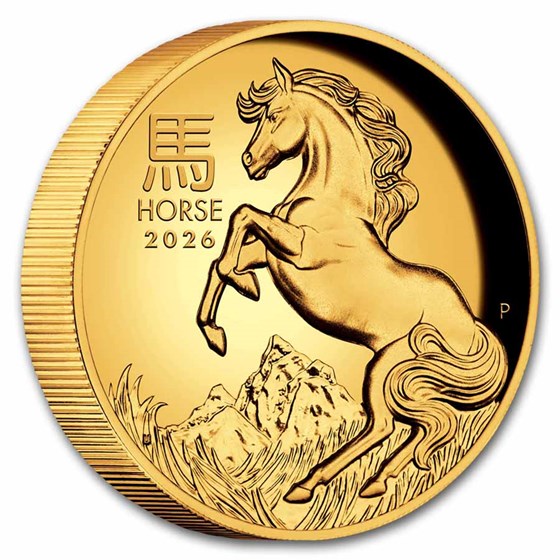 2026 Australia 1 oz Gold Lunar Horse Proof (HR, Box &amp; COA)