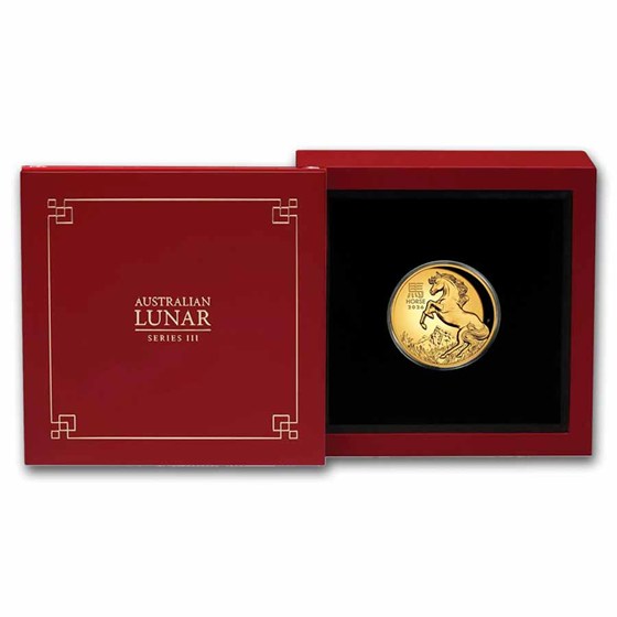 2026 Australia 1 oz Gold Lunar Horse Proof (HR, Box &amp; COA)
