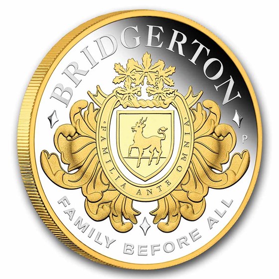 2026 AUS 2 oz Silver Gilded House of Bridgerton Proof (Box, COA)