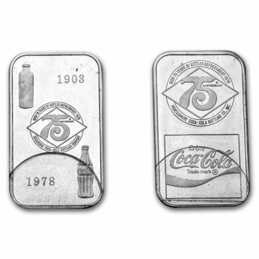 Silver Bar/Round - Vintage Coca-Cola Ingot Collection (47.50 oz)