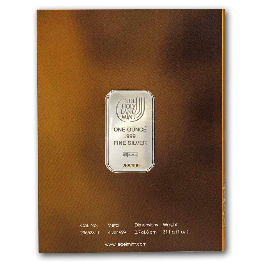 1 oz Silver Bar - Holy Land Mint Human Dogs- Bruno Colorized